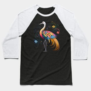 Whooping Crane Happiness Baseball T-Shirt